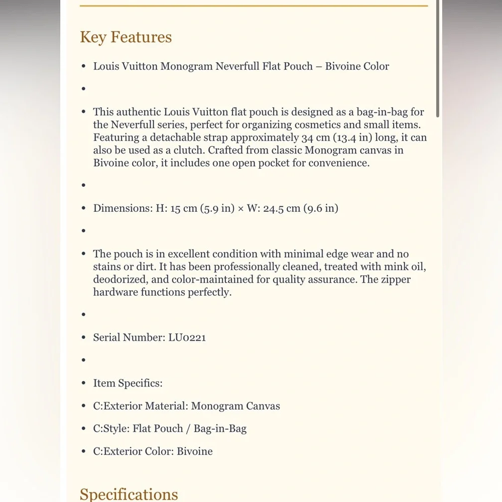 Louis Vuitton Monogram Canvas Wristlet with Pink Accent - Picture 5 of 5